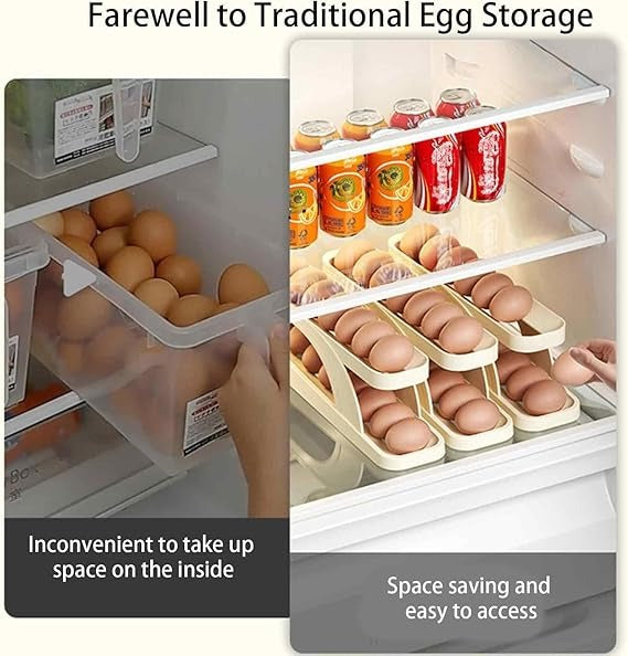 15 Grid Rolling Egg Storage Box