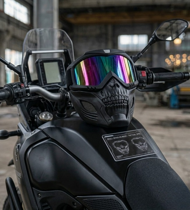 Premium Skull Goggles Mask – Full Face Tactical Protection for Bikers