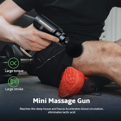 4 In 1 Massage Gun | Deep Tissue Percussion Massager With 4 Attachment|