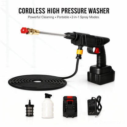 Automatic Cordless Car Wash Spray Gun | 48V High Pressure Lithium Battery |