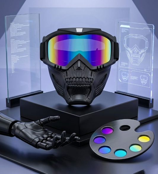 Premium Skull Goggles Mask – Full Face Tactical Protection for Bikers