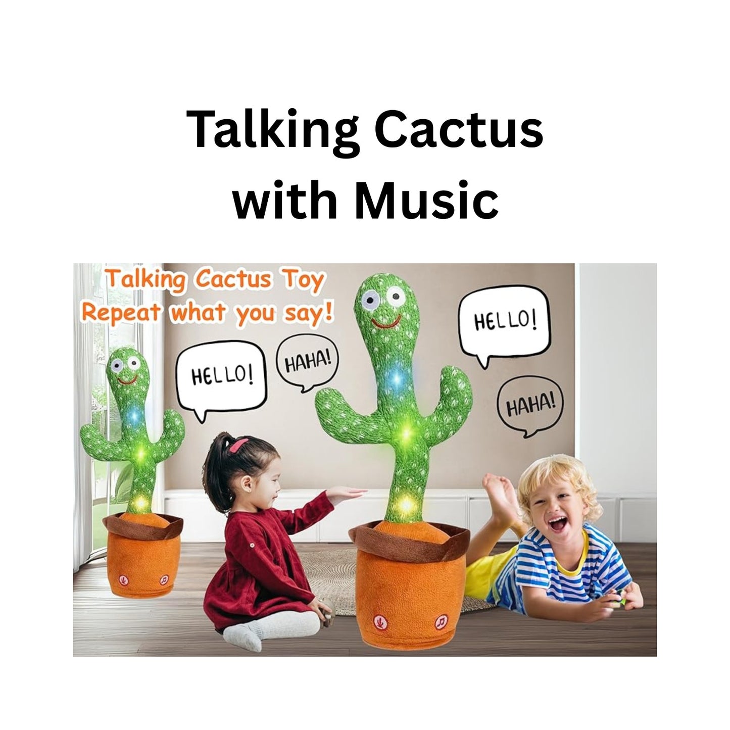 Dancing Cactus – Talking Singing & Mimic plush toy for kids