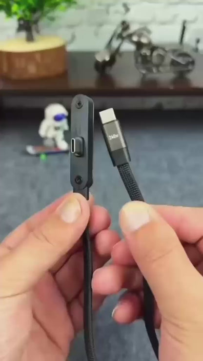 2-In-1 Data Cable With Stand  240W Fast Charging Cord For Smartphones, Tablets & Laptops