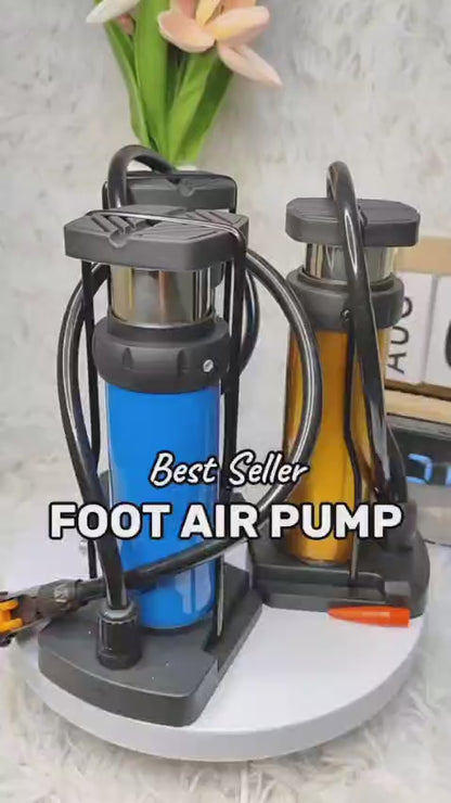 High Pressure Foot Air Pump –  for Bicycle, Ball, Scooter, Car & Inflatable Toys